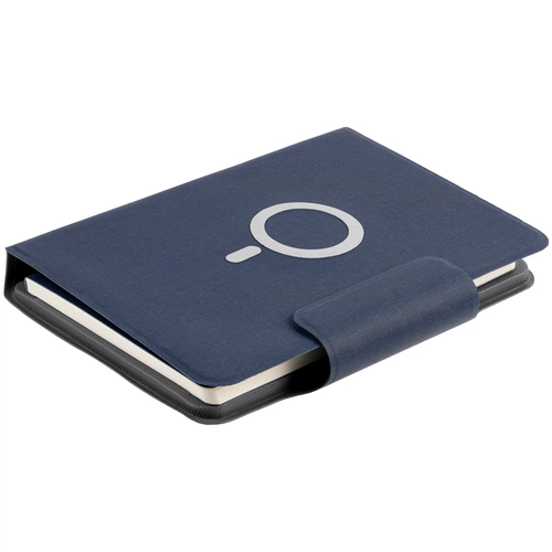 Органайзер с блокнотом и аккумулятором Oiro, синий Органайзер с блокнотом и аккумулятором Oiro, синий