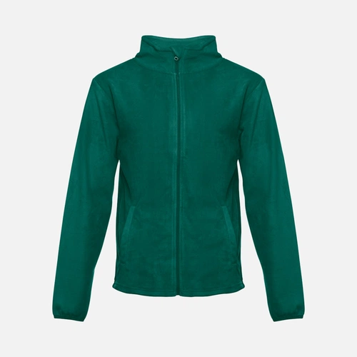Куртка флисовая мужская Helsinki, темно-зеленая Куртка флисовая мужская Helsinki, темно-зеленая