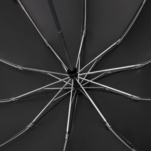 Зонт обратного сложения с ручкой-карабином Foldberry, черный Зонт обратного сложения с ручкой-карабином Foldberry, черный