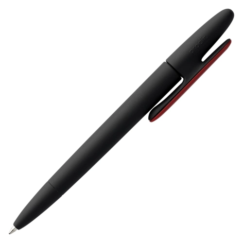 Ручка шариковая Prodir DS5 TRR-P Soft Touch, черная с красным Ручка шариковая Prodir DS5 TRR-P Soft Touch, черная с красным