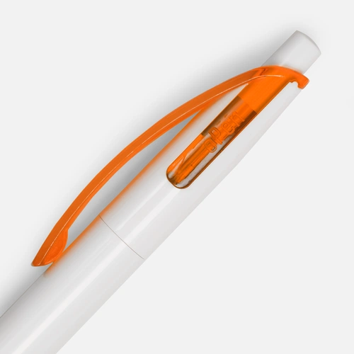Ручка шариковая Bento, белая с оранжевым Ручка шариковая Bento, белая с оранжевым