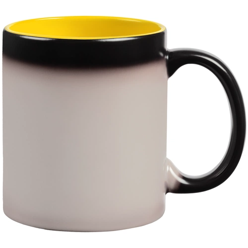 Кружка-хамелеон On Display, матовая, черная с желтым Кружка-хамелеон On Display, матовая, черная с желтым