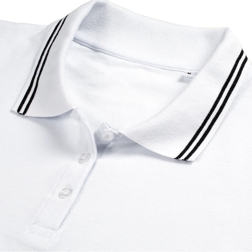 Рубашка поло женская Virma Stripes Lady, белая Рубашка поло женская Virma Stripes Lady, белая