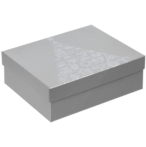 Коробка «Новогодняя история», серебристая Коробка «Новогодняя история», серебристая