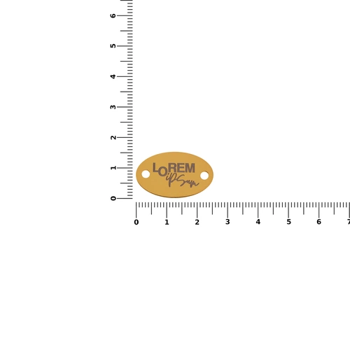 Шильдик металлический Alfa Oval, золотистый глянцевый Шильдик металлический Alfa Oval, золотистый глянцевый