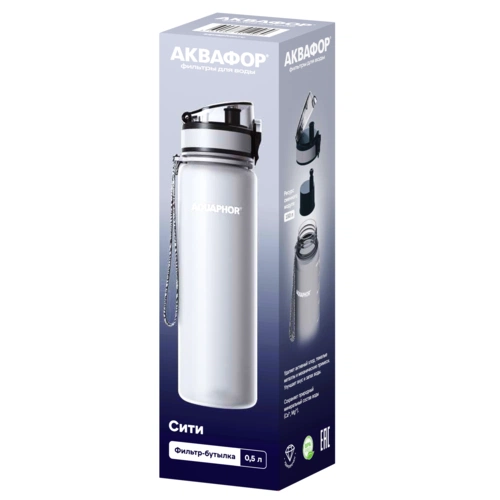 Бутылка с фильтром «Аквафор Сити», серая Бутылка с фильтром «Аквафор Сити», серая