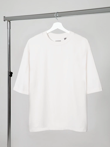 Футболка оверсайз унисекс Kosmos 2.0, кремовая Футболка оверсайз унисекс Kosmos 2.0, кремовая