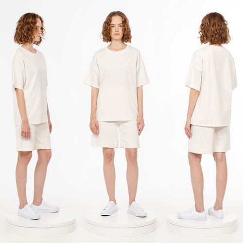 Футболка унисекс оверсайз T3, молочно-белая Футболка унисекс оверсайз T3, молочно-белая