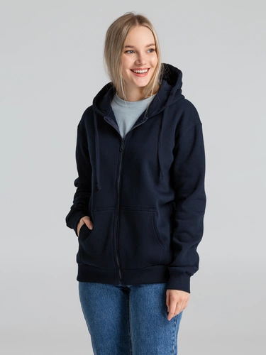 Толстовка на молнии с капюшоном Siverga Heavy 2.0, темно-синяя Толстовка на молнии с капюшоном Siverga Heavy 2.0, темно-синяя