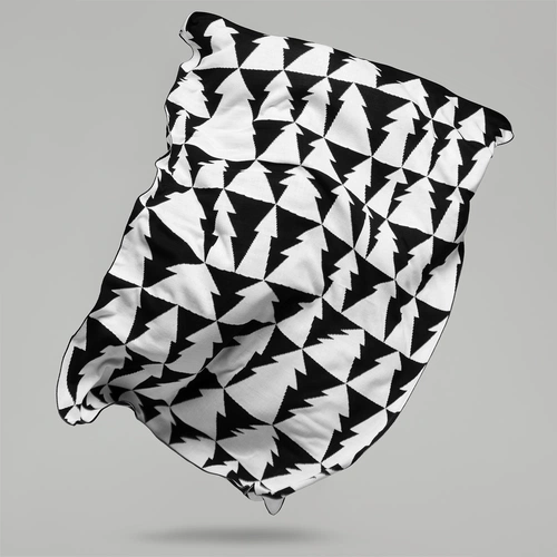 Плед «Танцующий лес», белый с черным Плед «Танцующий лес», белый с черным