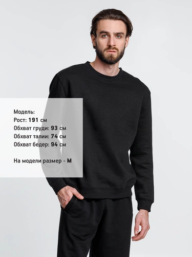 Свитшот унисекс Delta, черный Свитшот унисекс Delta, черный