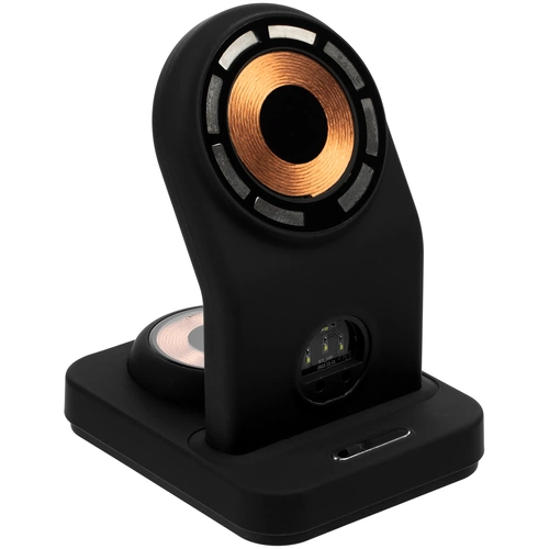 Зарядная станция с подсветкой Cooper Duo, черная Зарядная станция с подсветкой Cooper Duo, черная