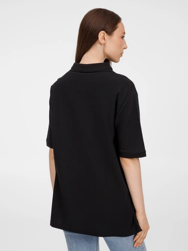 Рубашка поло унисекс Upswing, черная Рубашка поло унисекс Upswing, черная