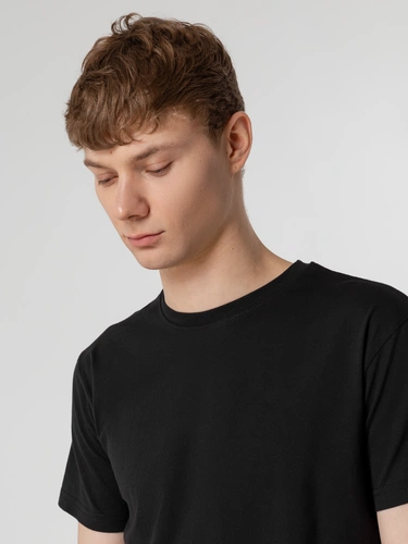 Футболка унисекс T-Bolka 160, черная Футболка унисекс T-Bolka 160, черная