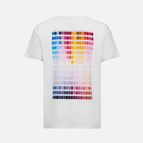 Футболка T-bolka 160 с DTG-печатью Kornit Color Сhart 3, белая, размер L Футболка T-bolka 160 с DTG-печатью Kornit Color Сhart 3, белая, размер L