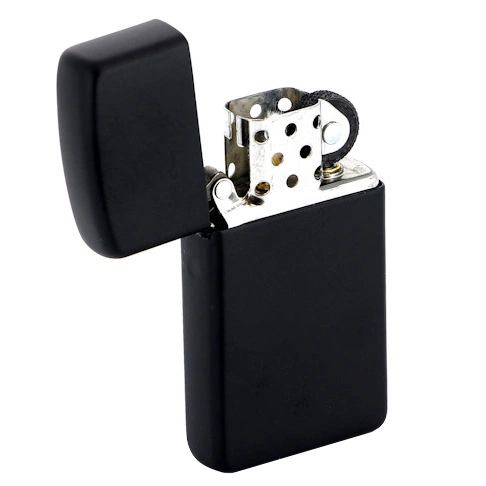 Зажигалка Zippo Slim Matt, матовая черная Зажигалка Zippo Slim Matt, матовая черная