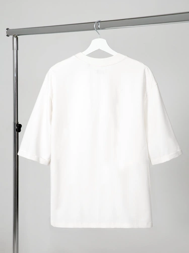 Футболка оверсайз унисекс Kosmos 2.0, кремовая Футболка оверсайз унисекс Kosmos 2.0, кремовая