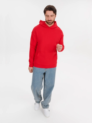 Худи оверсайз унисекс Outshine, красное Худи оверсайз унисекс Outshine, красное