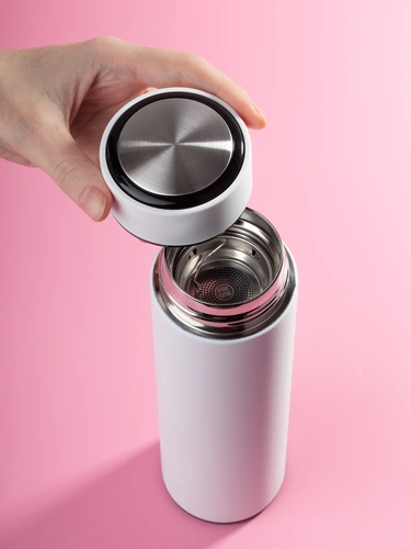 Термос с ситечком Percola, белый Термос с ситечком Percola, белый