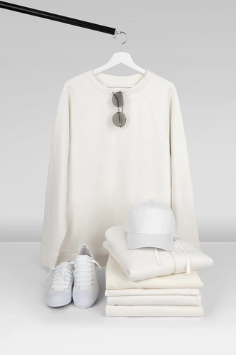 Свитшот унисекс S1, молочно-белый Свитшот унисекс S1, молочно-белый