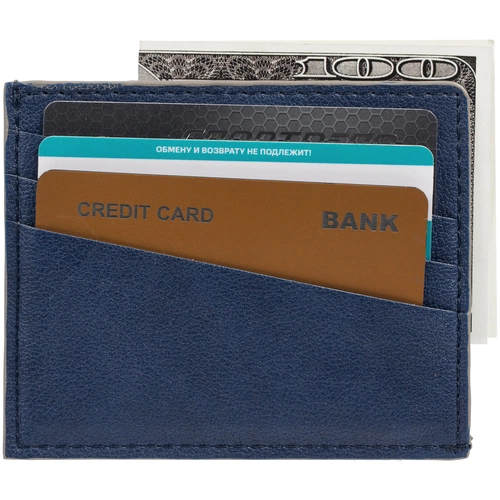 Чехол для карточек Petrus, синий Чехол для карточек Petrus, синий