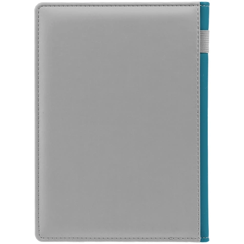Ежедневник Spain Shall на заказ, недатированный, серый с бирюзовым Ежедневник Spain Shall на заказ, недатированный, серый с бирюзовым