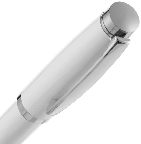 Ручка шариковая Letra Chrome, глянцевая, белая Ручка шариковая Letra Chrome, глянцевая, белая