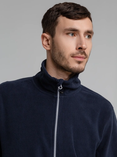 Куртка флисовая мужская Twohand, темно-синяя Куртка флисовая мужская Twohand, темно-синяя