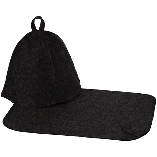 Набор для бани Heat Off с ковриком, черный Набор для бани Heat Off с ковриком, черный