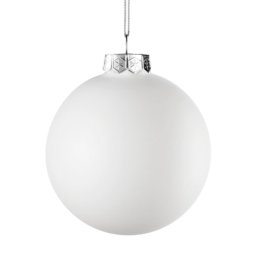 Елочный шар Finery Matt, 10 см, матовый белый Елочный шар Finery Matt, 10 см, матовый белый