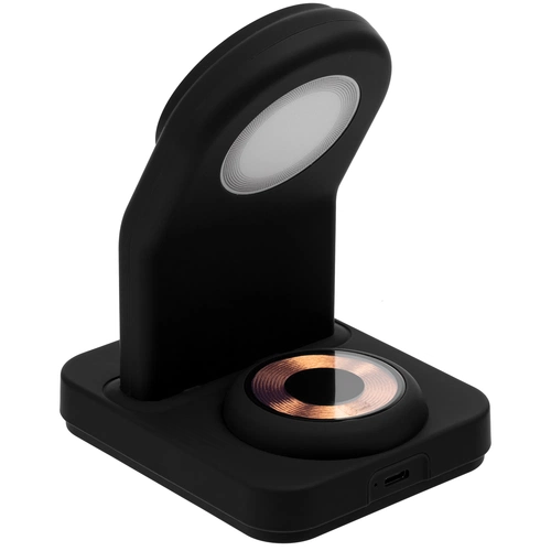 Зарядная станция с подсветкой Cooper Duo, черная Зарядная станция с подсветкой Cooper Duo, черная