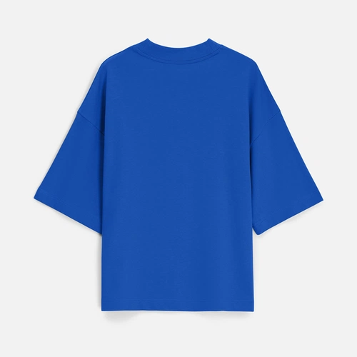 Футболка оверсайз унисекс T9, синяя Футболка оверсайз унисекс T9, синяя