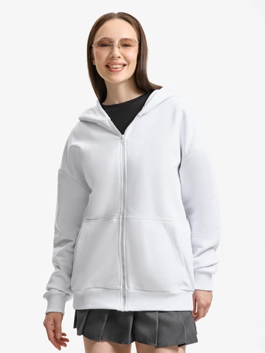 Толстовка унисекс оверсайз Sartoro, белая Толстовка унисекс оверсайз Sartoro, белая