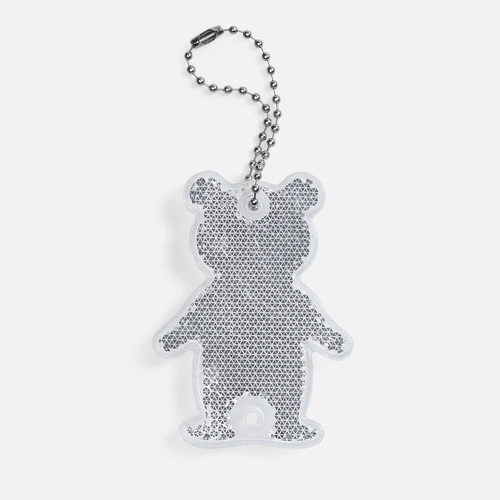 Пешеходный светоотражатель с цепочкой «Мишка», белый Пешеходный светоотражатель с цепочкой «Мишка», белый