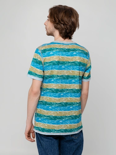 Футболка мужская Rayet двусторонняя, голубая с зеленым Футболка мужская Rayet двусторонняя, голубая с зеленым