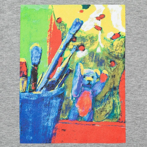 Футболка женская Artist Bear, серый меланж Футболка женская Artist Bear, серый меланж