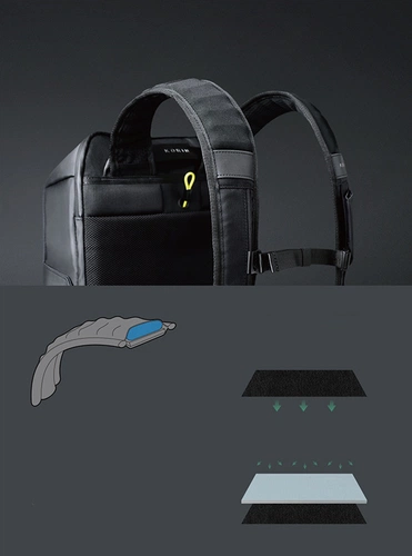 Рюкзак FlipPack, черный с зеленым Рюкзак FlipPack, черный с зеленым