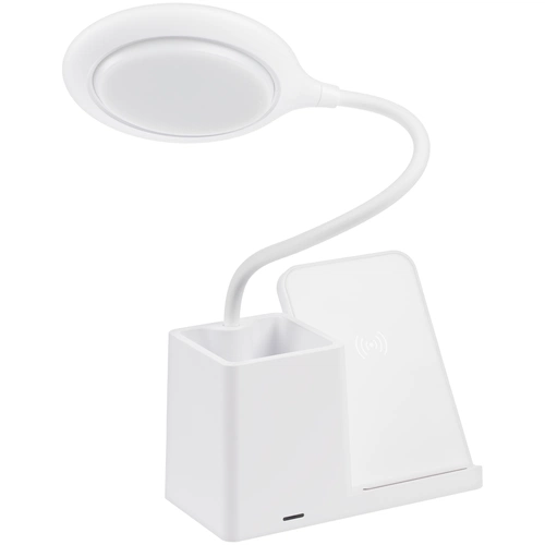 Лампа с органайзером и беспроводной зарядкой writeLight, ver. 2, белая Лампа с органайзером и беспроводной зарядкой writeLight, ver. 2, белая