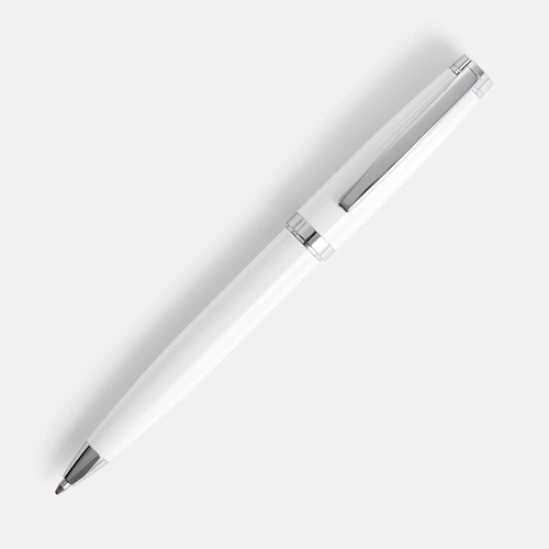 Ручка шариковая Letra Chrome, глянцевая, белая Ручка шариковая Letra Chrome, глянцевая, белая