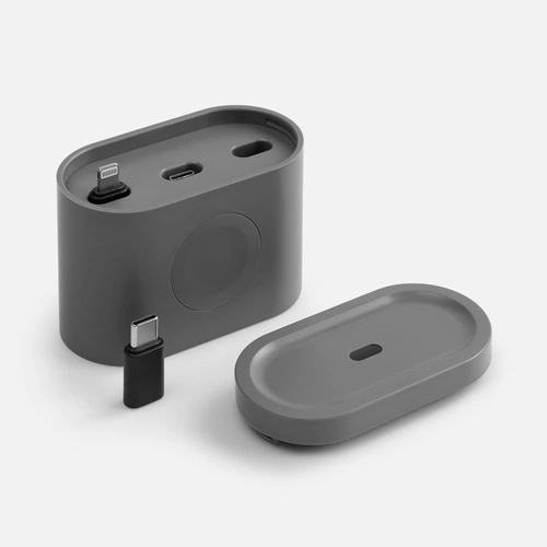 Зарядная станция с часами и подсветкой Large Charge ver.2, серая Зарядная станция с часами и подсветкой Large Charge ver.2, серая