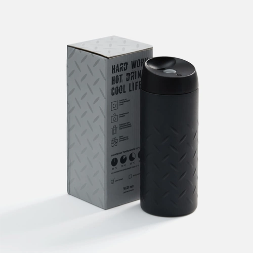 Термостакан Hard Work, черный Термостакан Hard Work, черный