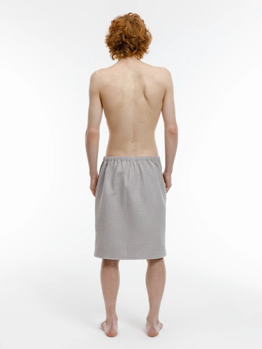 Килт вафельный мужской Onsen, светло-серый, единый размер Килт вафельный мужской Onsen, светло-серый, единый размер