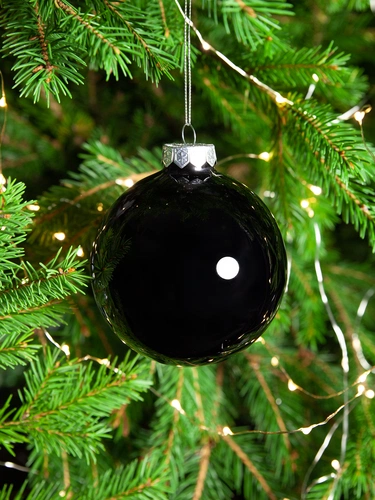 Елочный шар Finery Gloss, 8 см, глянцевый черный Елочный шар Finery Gloss, 8 см, глянцевый черный