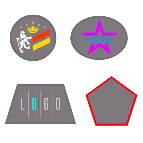 Шеврон из габардина Gabo L, серый Шеврон из габардина Gabo L, серый