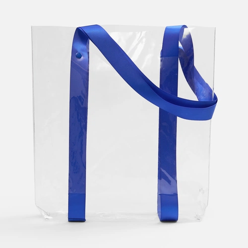 Шопер Clear Fest, ver.2, прозрачный с синими ручками Шопер Clear Fest, ver.2, прозрачный с синими ручками