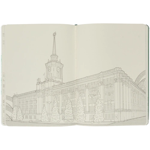 Блокнот «Города. Екатеринбург», зеленый Блокнот «Города. Екатеринбург», зеленый