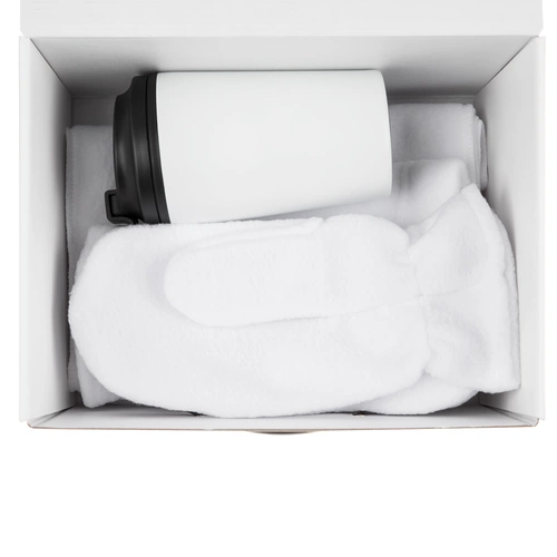 Набор Fleecy с термостаканом белый Набор Fleecy с термостаканом белый