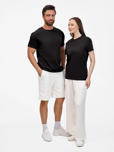 Футболка унисекс T-Bolka 200, черная Футболка унисекс T-Bolka 200, черная