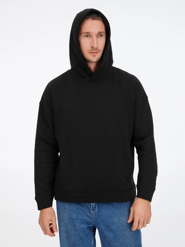 Худи оверсайз унисекс Tolla, черное Худи оверсайз унисекс Tolla, черное