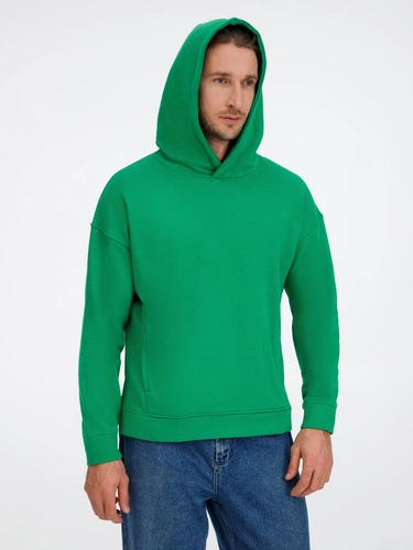 Худи оверсайз унисекс Tolla, зеленое Худи оверсайз унисекс Tolla, зеленое